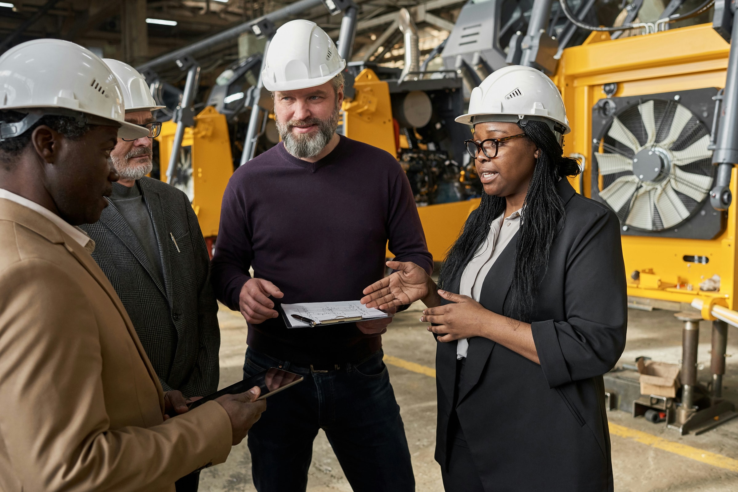 three manufacturers discussing project
